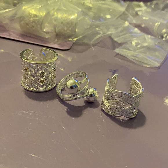 NEW!💙💎💍BUNDLE! 3 SILVER PLATED RINGS!💍💎💙ADJUSTABLE!💙💎GRATEFUL💙MAKER💎💙 - Picture 7 of 7